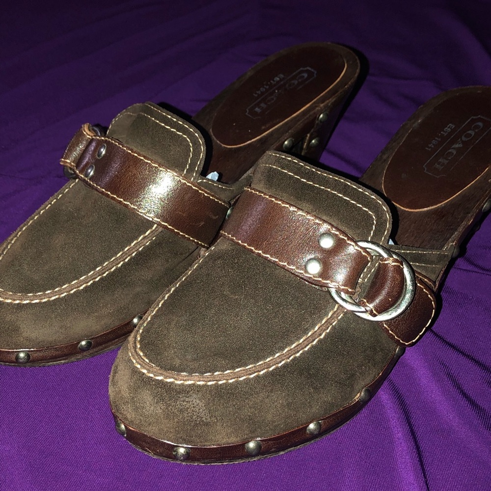 COACH Suede Mule shoes